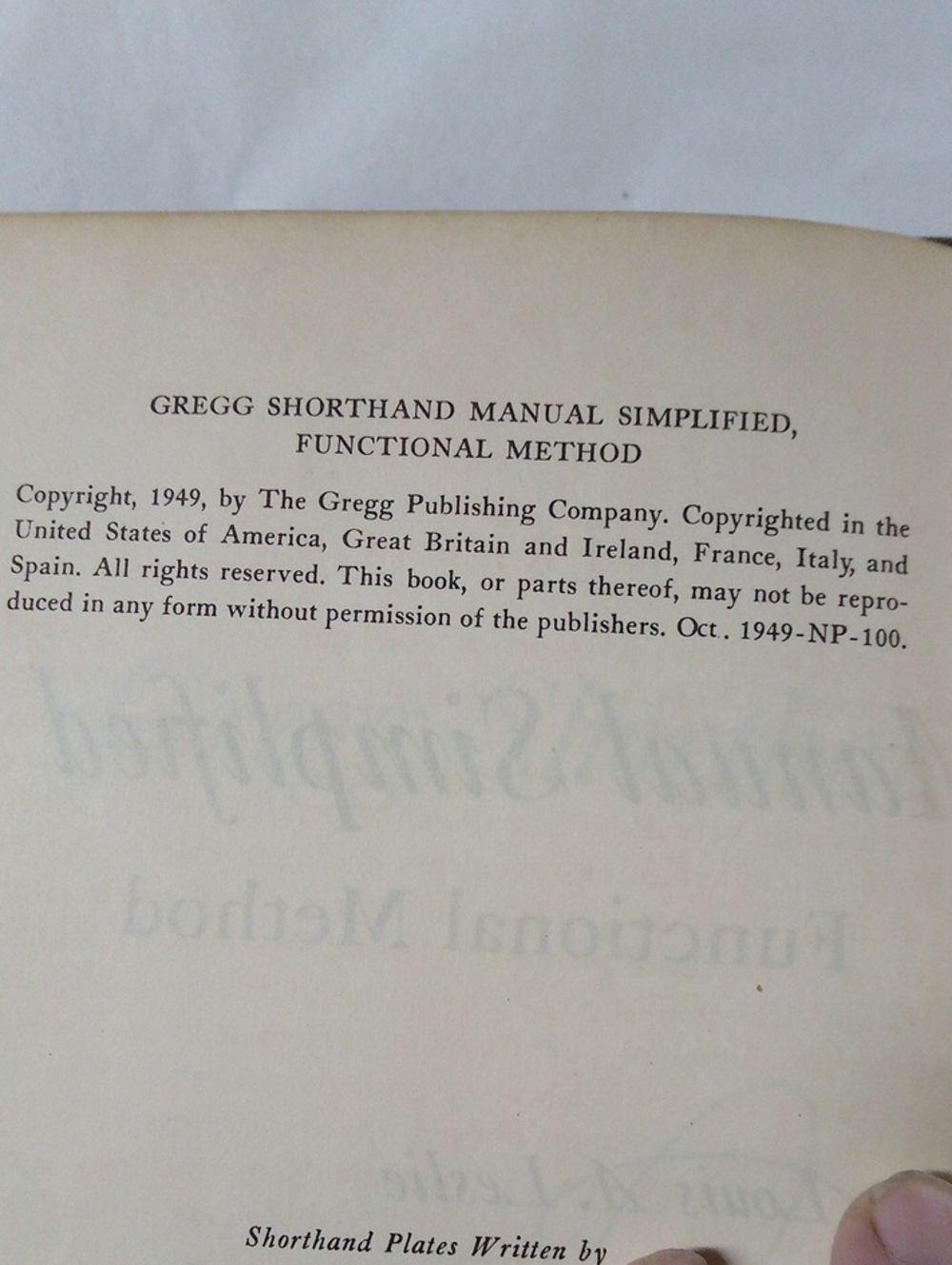 1949 Gregg Shorthand Manual - Picture 2 of 12